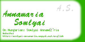 annamaria somlyai business card